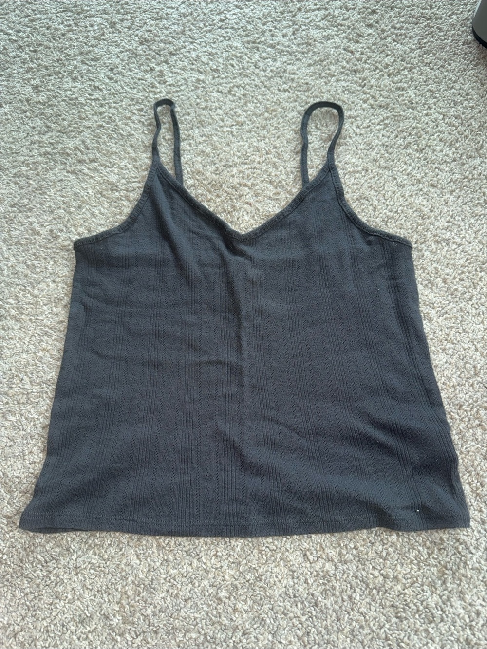 American Eagle - Pointelle Cami - M, Dark Grey
